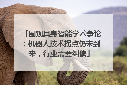 围观具身智能学术争论：机器人技术拐点仍未到来，行业需要纠偏