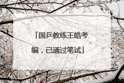 国乒教练王皓考编，已通过笔试
