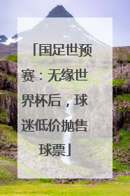 国足世预赛：无缘世界杯后，球迷低价抛售球票