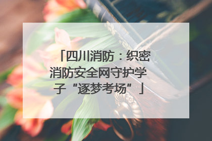 四川消防：织密消防安全网守护学子“逐梦考场”