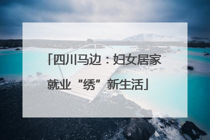 四川马边：妇女居家就业“绣”新生活