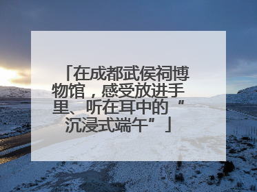 在成都武侯祠博物馆，感受放进手里、听在耳中的“沉浸式端午”