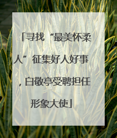 寻找“最美怀柔人”征集好人好事，白敬亭受聘担任形象大使