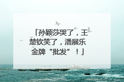 孙颖莎哭了，王楚钦笑了，潘展乐金牌“批发”！