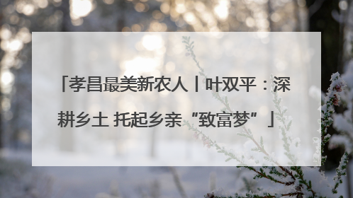 孝昌最美新农人丨叶双平：深耕乡土 托起乡亲“致富梦”
