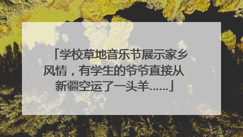 学校草地音乐节展示家乡风情，有学生的爷爷直接从新疆空运了一头羊……