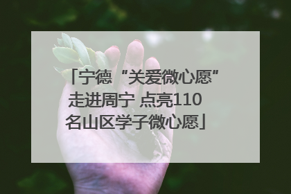 宁德“关爱微心愿”走进周宁 点亮110名山区学子微心愿