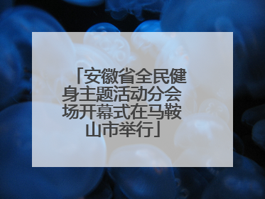 安徽省全民健身主题活动分会场开幕式在马鞍山市举行