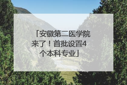 安徽第二医学院来了！首批设置4个本科专业