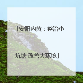 安阳内黄：整治小坑塘 改善大环境