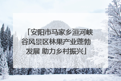 安阳市马家乡洹河峡谷风景区林果产业蓬勃发展 助力乡村振兴