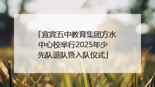 宜宾五中教育集团方水中心校举行2025年少先队退队暨入队仪式