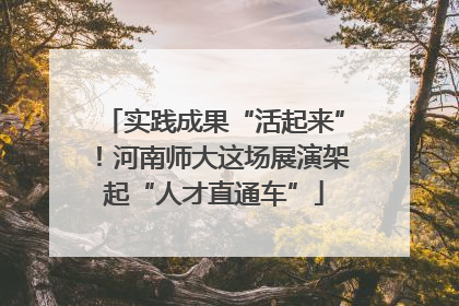 实践成果“活起来”！河南师大这场展演架起“人才直通车”