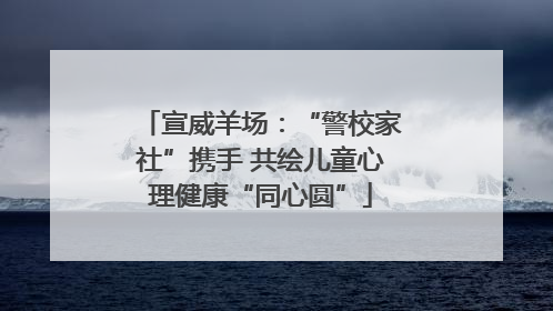 宣威羊场：“警校家社”携手 共绘儿童心理健康“同心圆”