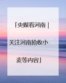 央媒看河南｜关注河南抢收小麦等内容