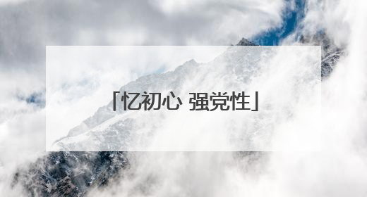 忆初心 强党性