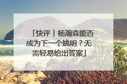 快评丨杨瀚森能否成为下一个姚明？无需轻易给出答案