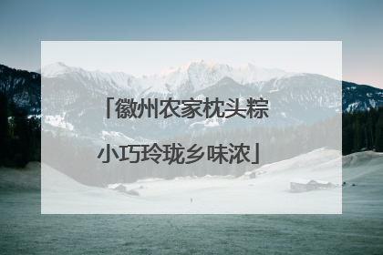 徽州农家枕头粽 小巧玲珑乡味浓