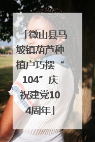 微山县马坡镇葫芦种植户巧摆“104”庆祝建党104周年