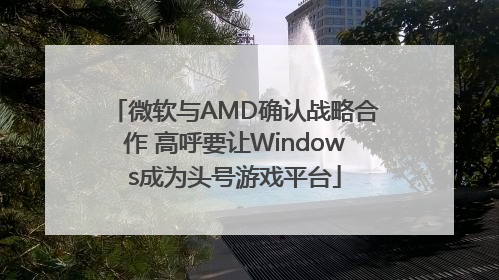 微软与AMD确认战略合作 高呼要让Windows成为头号游戏平台