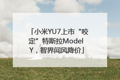 小米YU7上市“咬定”特斯拉Model Y，智界闻风降价