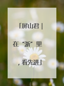 屏山君｜在“浙”里，看先进