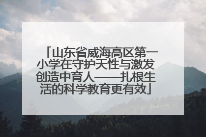 山东省威海高区第一小学在守护天性与激发创造中育人——扎根生活的科学教育更有效