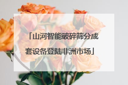 山河智能破碎筛分成套设备登陆非洲市场