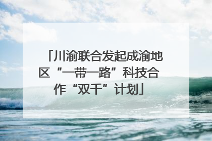 川渝联合发起成渝地区“一带一路”科技合作“双千”计划