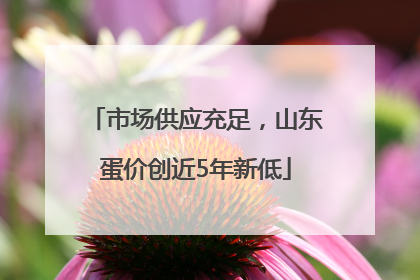 市场供应充足，山东蛋价创近5年新低