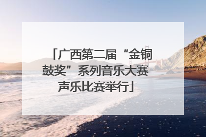 广西第二届“金铜鼓奖”系列音乐大赛声乐比赛举行