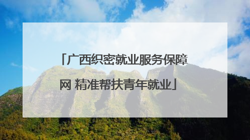 广西织密就业服务保障网 精准帮扶青年就业
