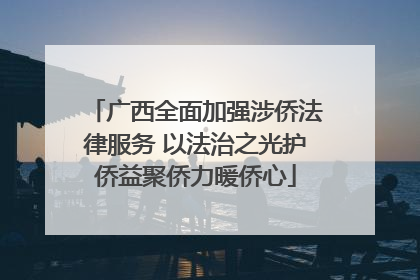 广西全面加强涉侨法律服务 以法治之光护侨益聚侨力暖侨心