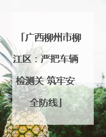 广西柳州市柳江区：严把车辆检测关 筑牢安全防线