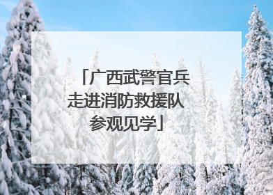 广西武警官兵走进消防救援队参观见学