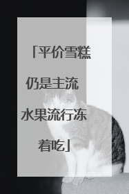 平价雪糕仍是主流 水果流行冻着吃