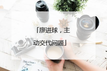 廖进球，主动交代问题