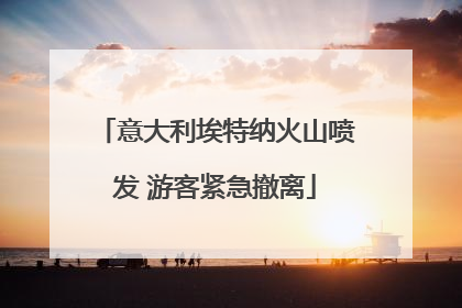 意大利埃特纳火山喷发 游客紧急撤离