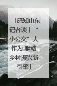 感知山东记者谈丨“小公交”大作为 驱动乡村振兴新引擎