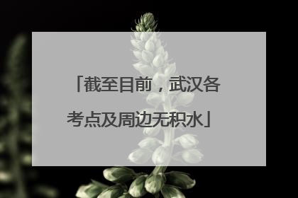 截至目前，武汉各考点及周边无积水