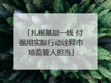 扎根基层一线 付强用实际行动诠释市场监管人担当