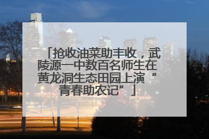 抢收油菜助丰收，武陵源一中数百名师生在黄龙洞生态田园上演“青春助农记”