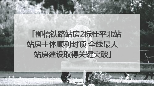 柳梧铁路站房2标桂平北站站房主体顺利封顶 全线最大站房建设取得关键突破