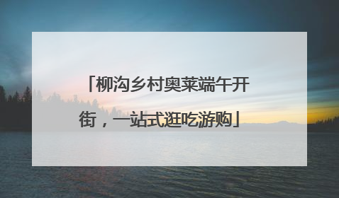 柳沟乡村奥莱端午开街，一站式逛吃游购