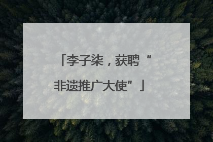 李子柒，获聘“非遗推广大使”