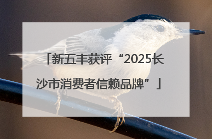 新五丰获评“2025长沙市消费者信赖品牌”