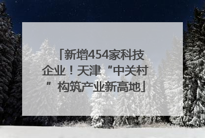 新增454家科技企业！天津“中关村”构筑产业新高地