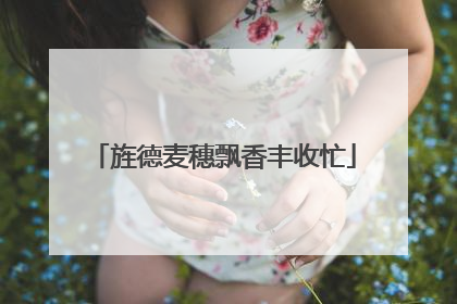 旌德麦穗飘香丰收忙