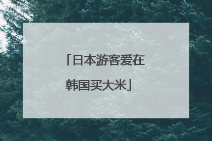日本游客爱在韩国买大米