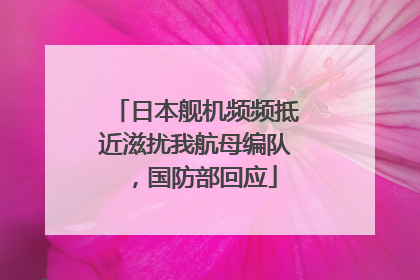 日本舰机频频抵近滋扰我航母编队，国防部回应